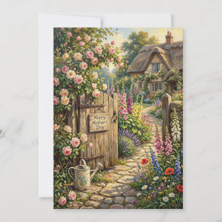 Cartão de Jardim de Casa de Feliz Dia das Mães
