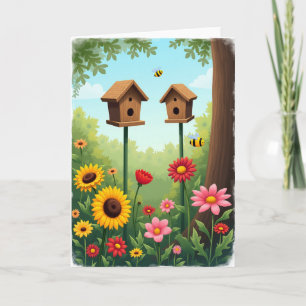 Cartão de Jardim do Dia das Mães Floral