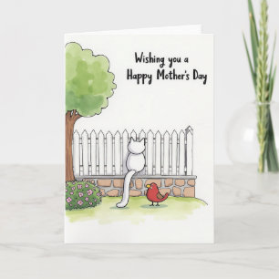 Cartão de Jardim Feliz Dia das Mães