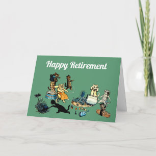 Cartão de jardinagem para aposentadoria feliz