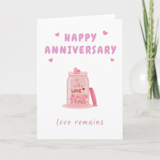 Cartão de Jarro de Amor de Feliz Aniversário