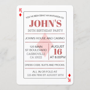 Cartão de Jogada do Rei dos Diamantes Casino Poke