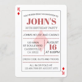 Cartão de Jogada do Rei dos Diamantes Casino Poker