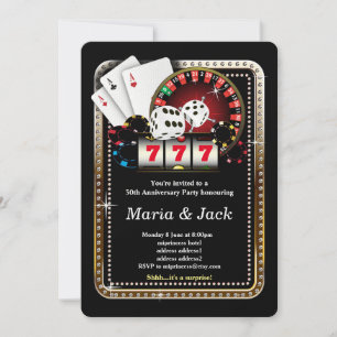 Cartão de Jogada Poker, convite para festa do cass