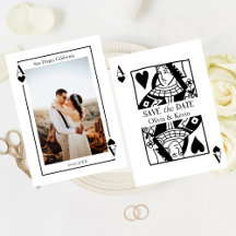 Cartão de Jogar Las Vegas Save the Date Casamento 