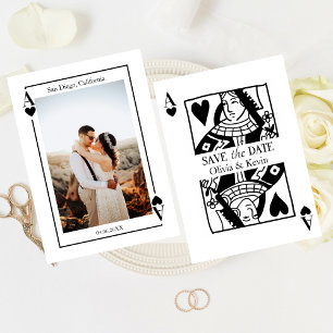 Cartão de Jogar Las Vegas Save the Date Casamento 