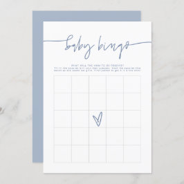 Cartão de Jogo Azul de Chá de fraldas Azul Dusty