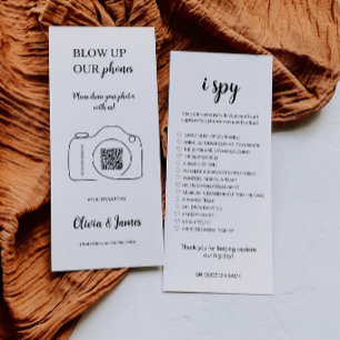 Cartão de Jogo Blow Up Phones I Spy Casamento