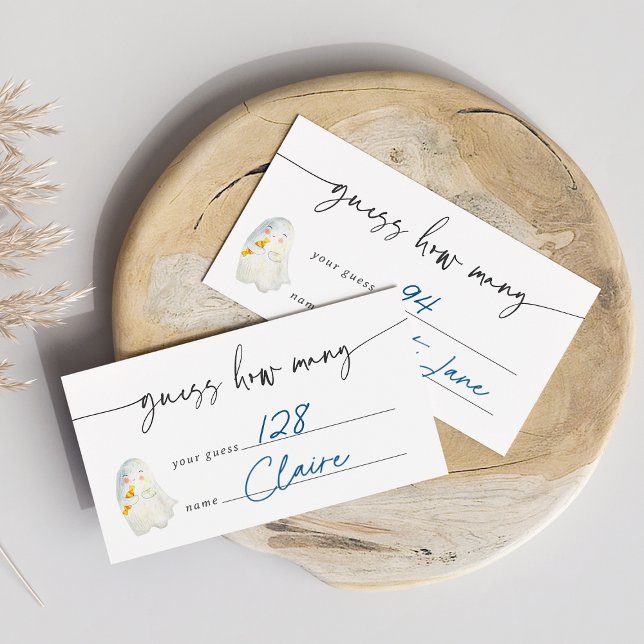 Cartão de Jogo de Adivinhação do Chá de fraldas Fa (Criador carregado)