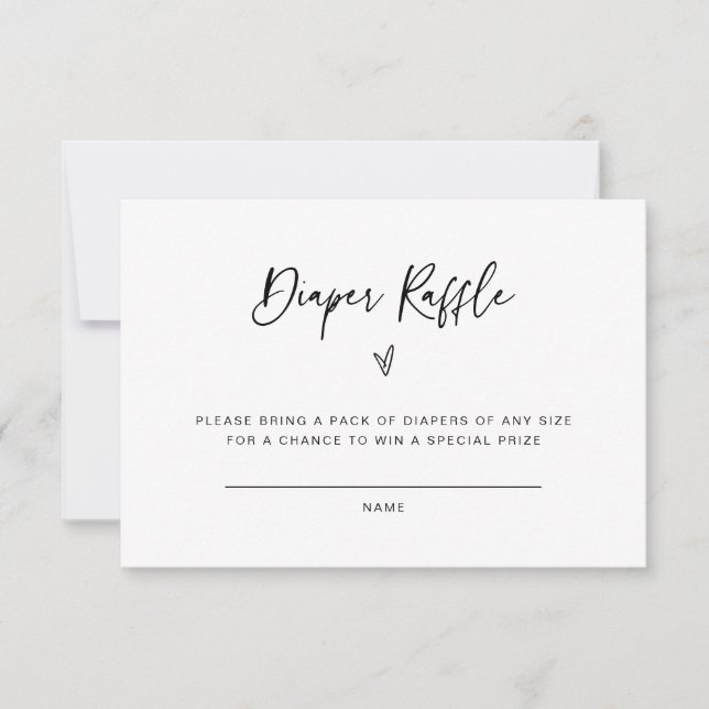 Cartão de Jogo de Atividade do Chá de fraldas Raff (Frente)