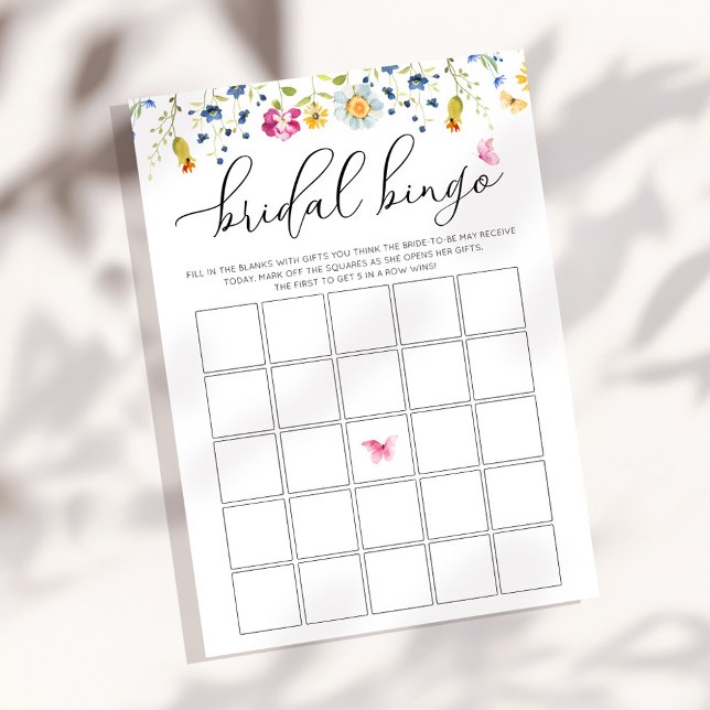 Cartão de Jogo de Bingo de Aquarela Personalizável (Criador carregado)