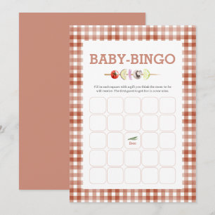 Cartão de Jogo de Bingo de Bebê Aquarela Bebê-