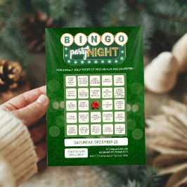Cartão de Jogo de Bingo de Férias de Natal