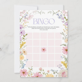 Cartão de Jogo de Bingo de Flores Silvestres da Pr