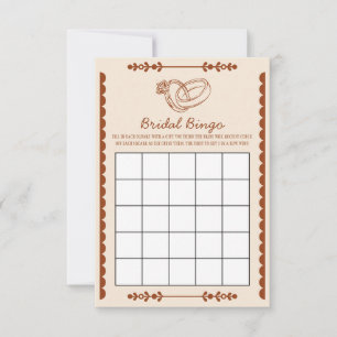 Cartão de Jogo de Bingo de Noiva Western
