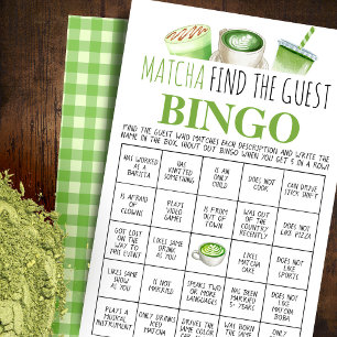 Cartão de Jogo de Bingo Encontre o Convidado Match