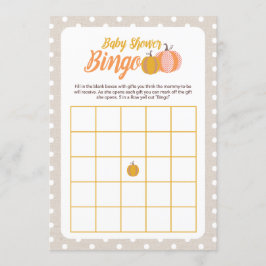 Cartão de Jogo de Bingo para Chá de Bebê Outono Rú
