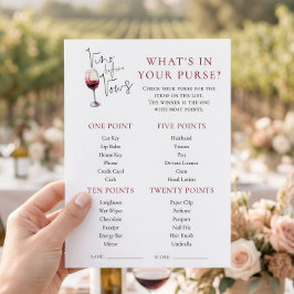Cartão de Jogo de Bolsa Vino Before Vows Chá de No