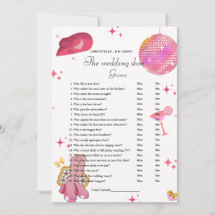 Cartão de jogo de calçado de casamento do Western 