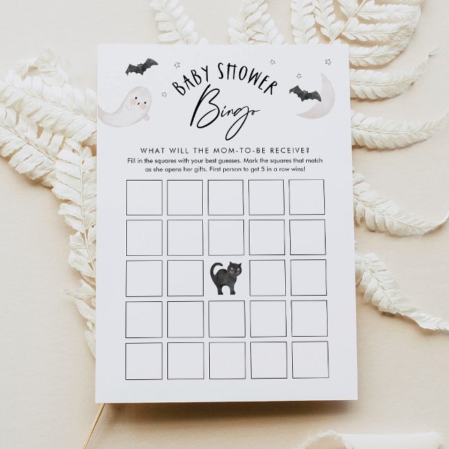 Cartão de Jogo de Chá de fraldas de Halloween (Criador carregado)