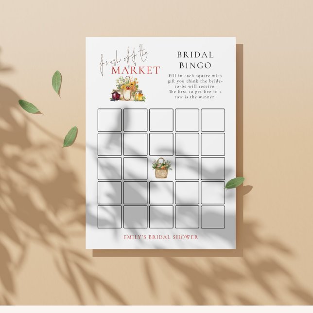 Cartão de Jogo de Chá de panela Bingo Fresco do Me (Criador carregado)