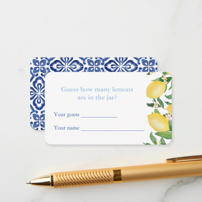 Cartão de Jogo de Chuva de Noiva 'Adivinhe Quantos (Frente/Verso In Situ)