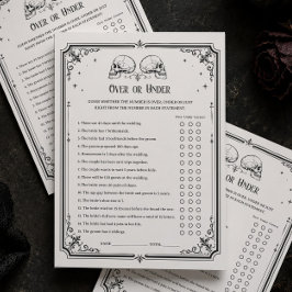 Cartão de Jogo de Chuva de Noiva de Halloween Acim