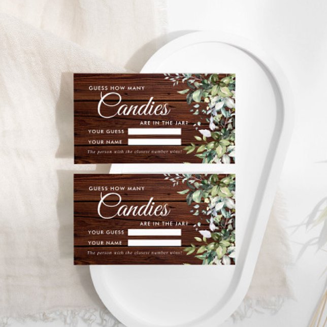 Cartão de Jogo de Chuveiro de Babá Floral Verde Qu (Criador carregado)