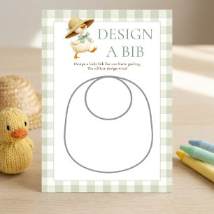 Cartão de Jogo de Chuveiro de Bebê com Design Xadr