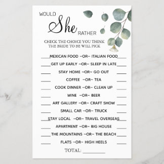 Cartão de jogo de chuveiro Eucalyptus Would She Ra