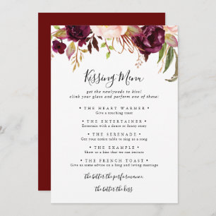 Cartão de Jogo de Menu Floral Rustic Boho