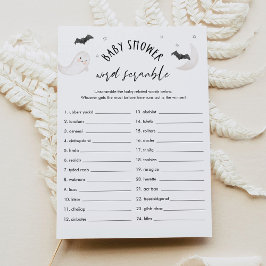 Cartão de Jogo de Palavra de Bebê do Halloween