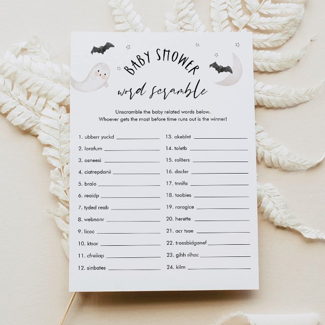 Cartão de Jogo de Palavra de Bebê do Halloween (Criador carregado)