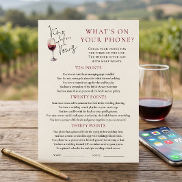 cartão de Jogo de Telefone Vino Before Vows para C