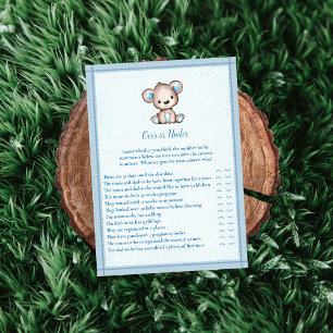 Cartão de Jogo de Urso Marrom Suave