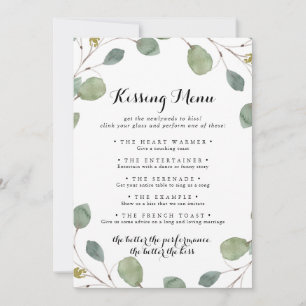 Cartão de Jogo do Menu Greenery Eucalyptus