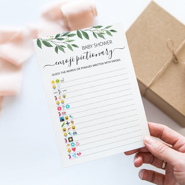 Cartão de jogo Emoji para chá de fraldas (Criador carregado)