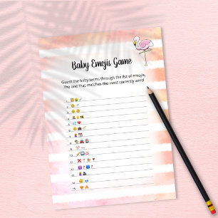 Cartão de Jogo Flamingo Emojis, Bandido Com Coral