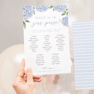 Cartão de Jogo Hydrangea Azul O Que Está na Sua Bo