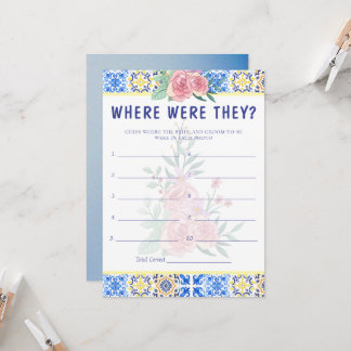 Cartão de Jogo Mamma Mia, Azulejo Azul Italiano