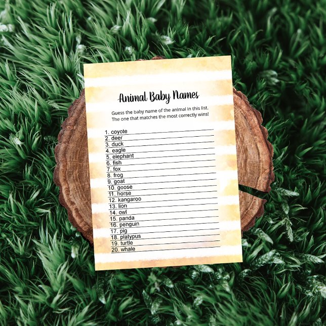 Cartão de Jogo para Bebê Animal Amarelo Tan Bunny (Criador carregado)