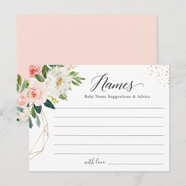 Cartão de Jogo para Chás de fraldas de Sugestão de (Frente/Verso)