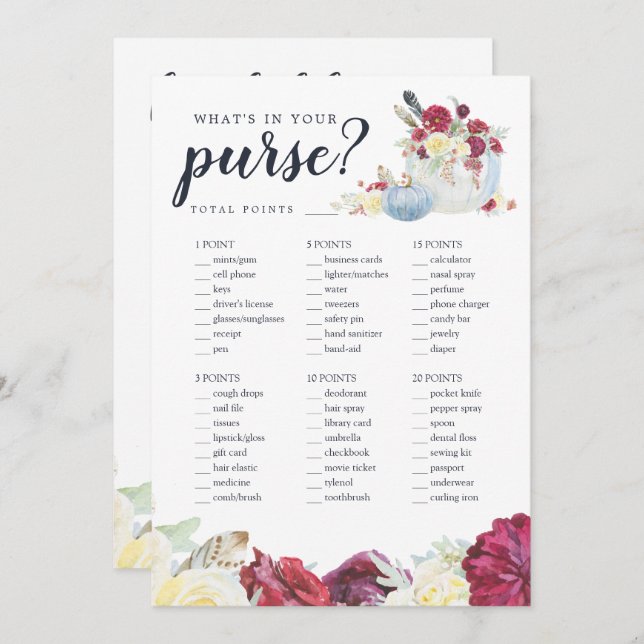 Cartão de Jogo para Chás de panela de Dois Lados d (Frente/Verso)