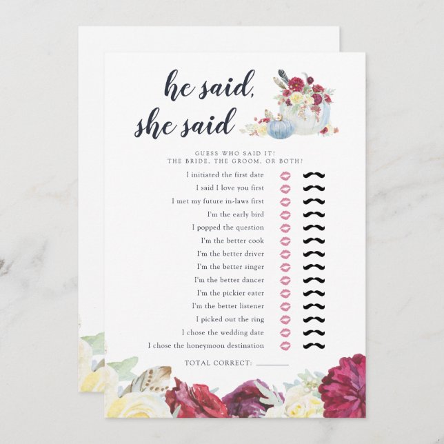 Cartão de Jogo para Chás de panela de Dois Lados d (Frente/Verso)