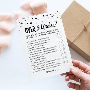 Cartão de jogo personalizado sobre ou abaixo do Ch