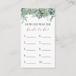 cartão de jogo Quão Idosa é a Noiva