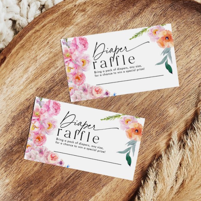 Cartão de Jogo Raffle fralda | Chá de fraldas (Criador carregado)