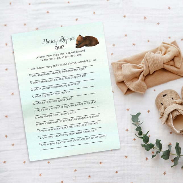 Cartão de Jogo Rhymes de Enfermeiro Florestal (Criador carregado)