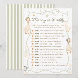 Cartão de Jogo Silly Goose Baby Shower Mamãe ou Pa