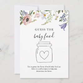 Cartão de Jogo Wildflower Adivinhe a Comida de Beb